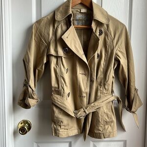 Michael Kors Canvas Spring jacket with silver buttons 3/4 inch sleeves size S/P